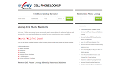 Desktop Screenshot of lookupcellphonenumbers.com