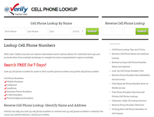 Tablet Screenshot of lookupcellphonenumbers.com